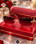 Gafas de Sol Luxury Square con Detalles Dorados