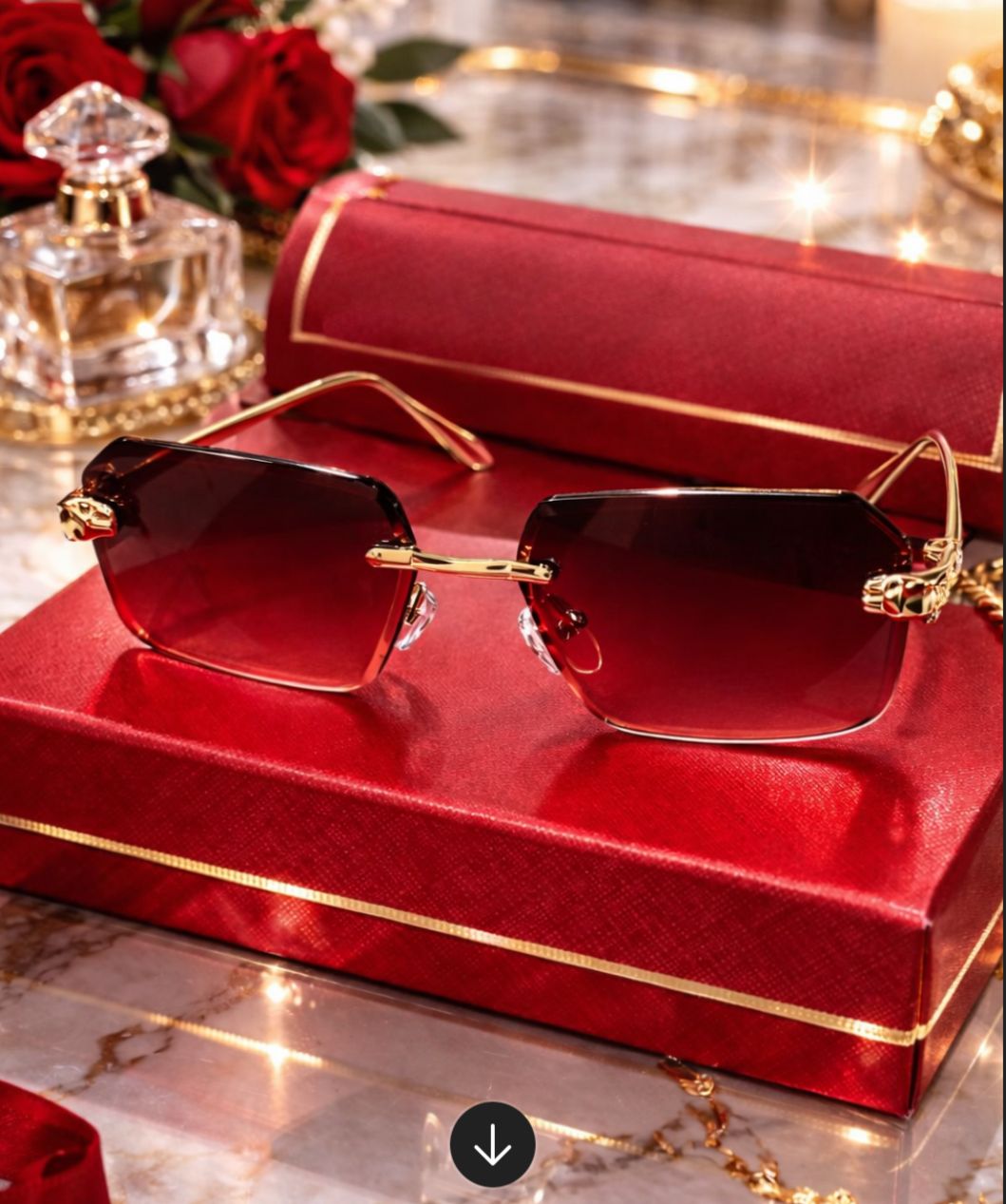 Gafas de Sol Luxury Square con Detalles Dorados